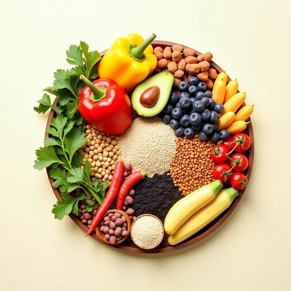 Composition de divers aliments sains